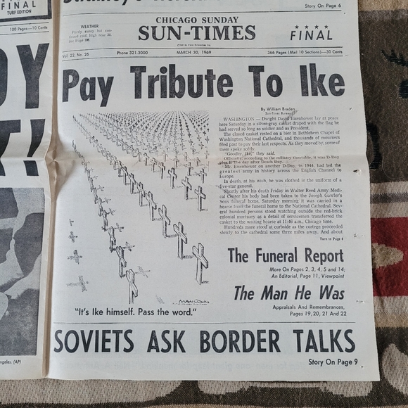 Historical reissued front page news from Chicago-Sun Times newspaper. - Picture 11 of 16